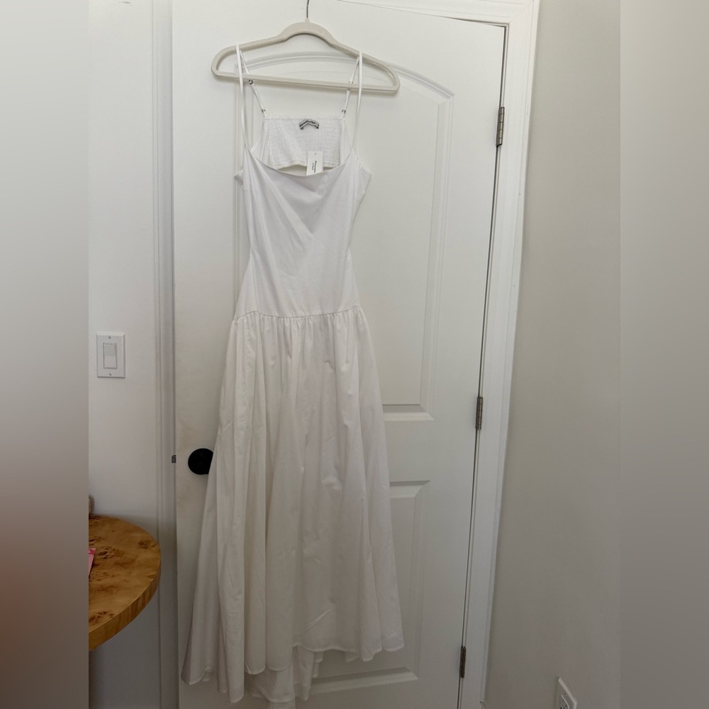 Abercrombie white maxi dress size L